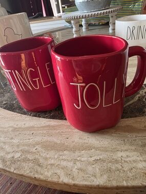 Rae Dunn Red 'Jolly' Ceramic Mug